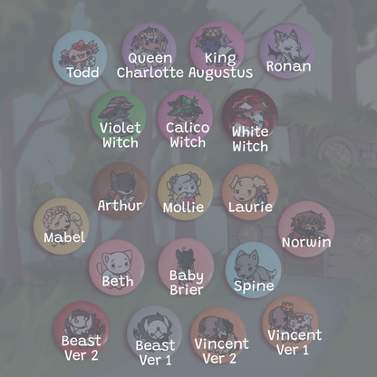 Chibi Button Pins - Tale of Two Brothers