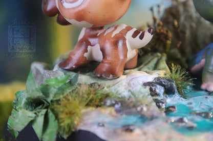 Dinosaurs - Parasaurolophus and Brontosaur