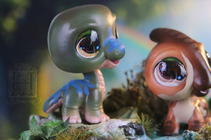 Dinosaurs - Parasaurolophus and Brontosaur